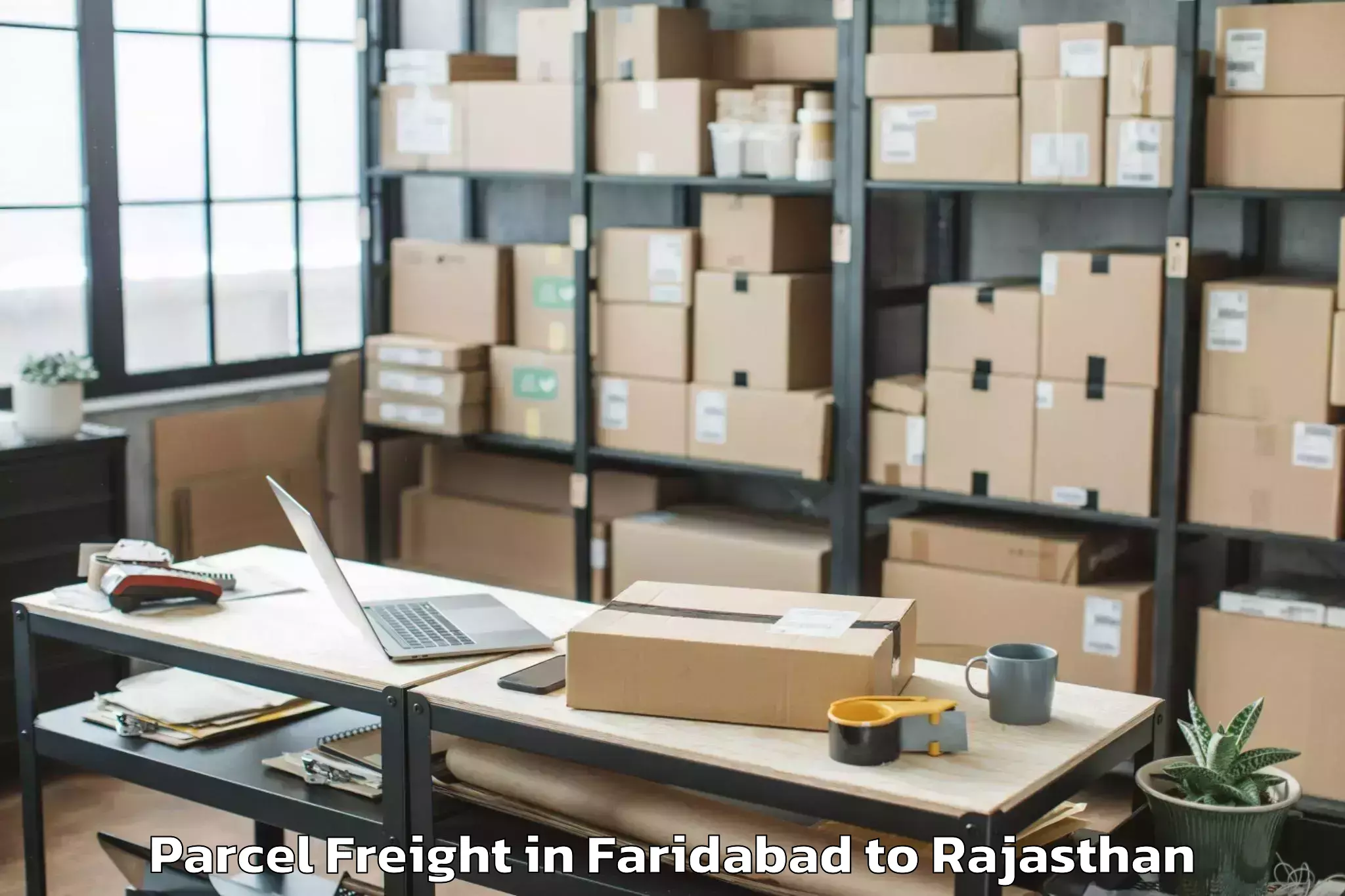 Top Faridabad to Sanchore Parcel Freight Available